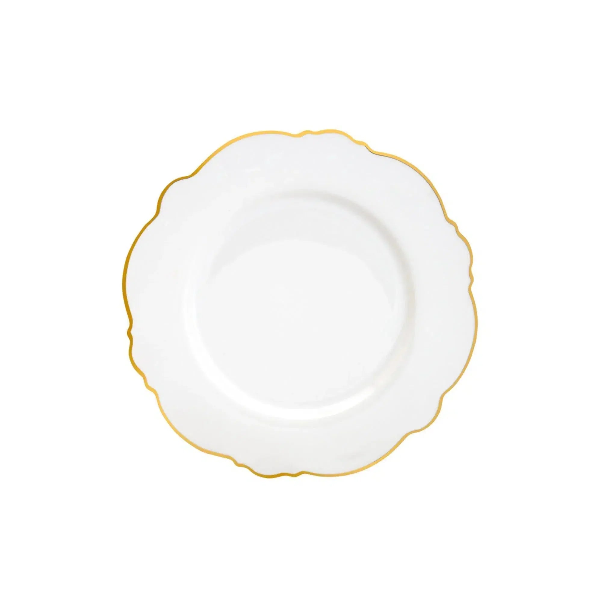 Aparelho de Jantar 42 Peças Porcelana Wolff Maldivas Fio Dourado