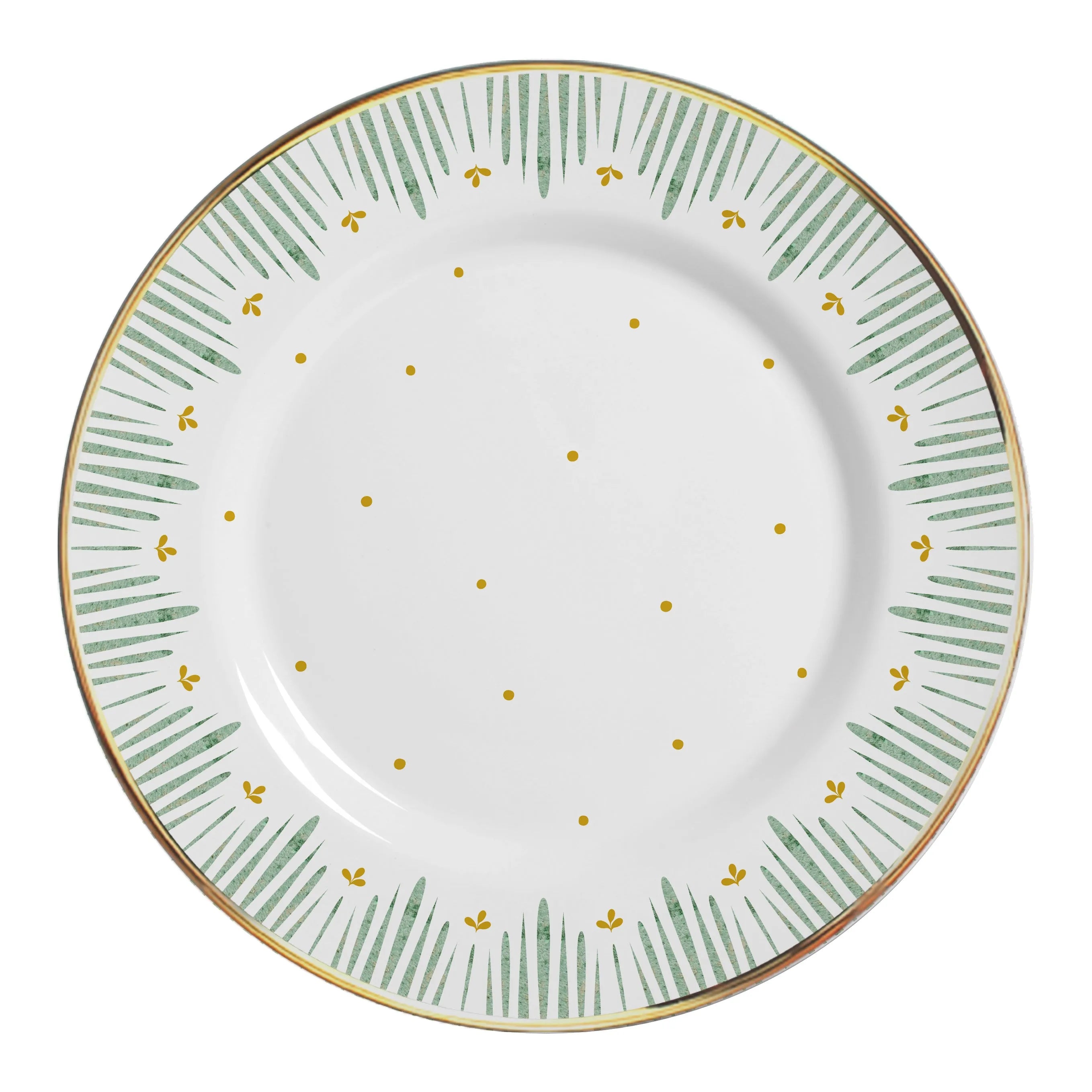 Boleira Média Donatella Filete Ouro 29cm Cerâmica Alleanza