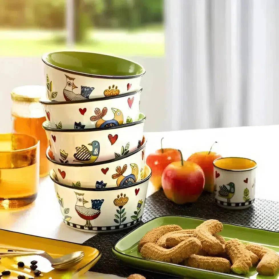 Bowl Porcelana New Bone China Laranja Cocoricó 460ml Egan