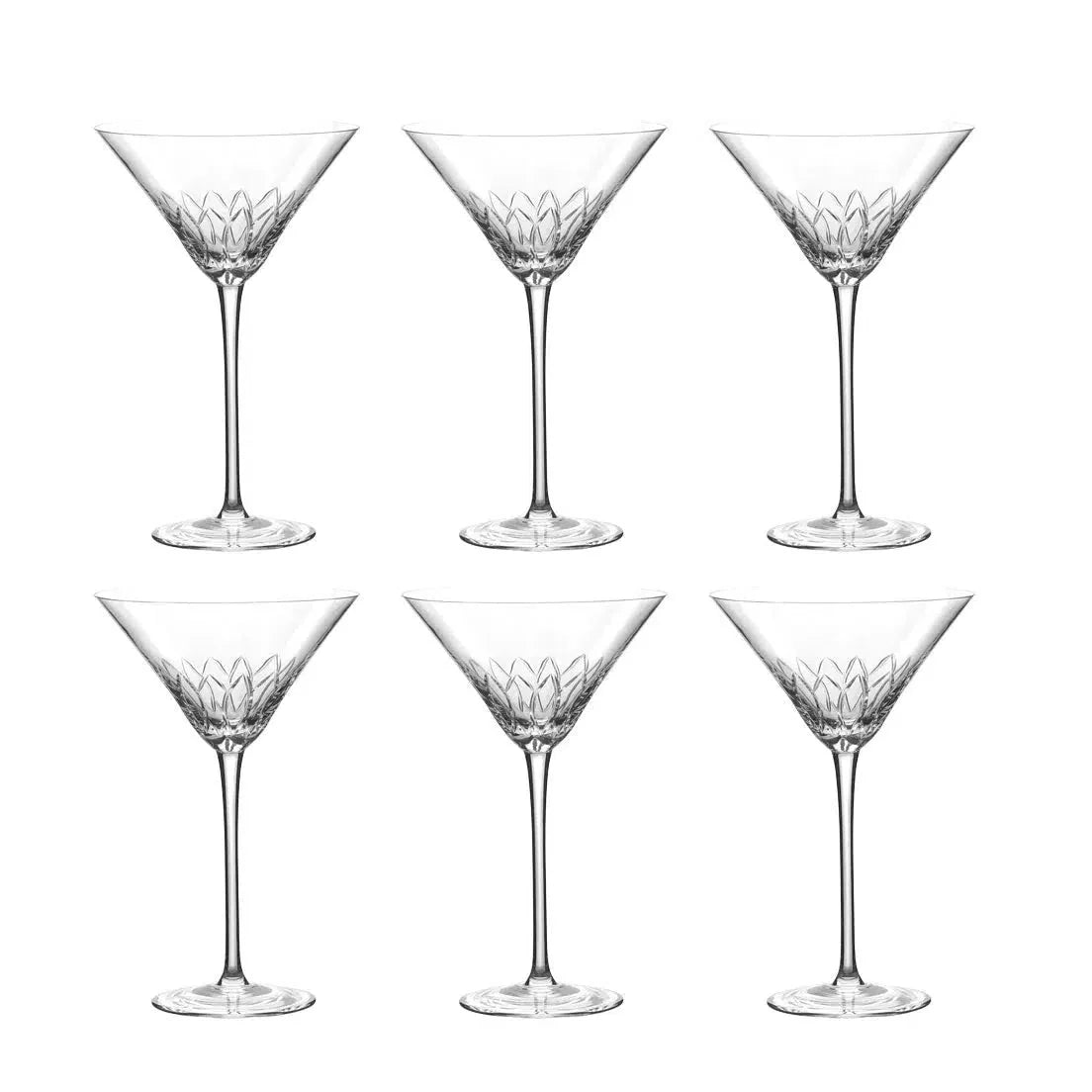 Conjunto de 6 Taças de Cristal para Dry Martini 320ml Strauss