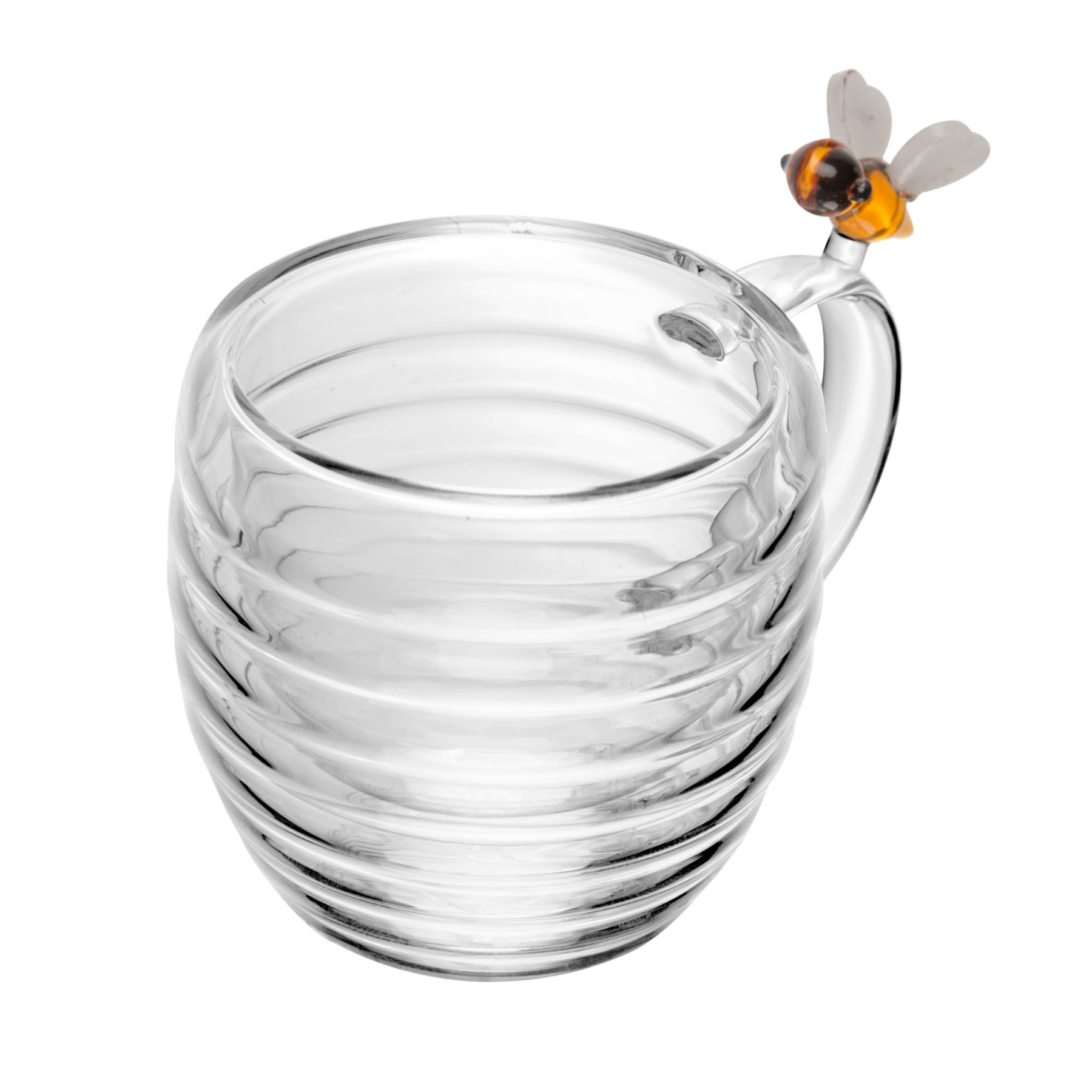 Conjunto 2 Xícaras de Café Vidro Parede Dupla 80ml Lovely Bee