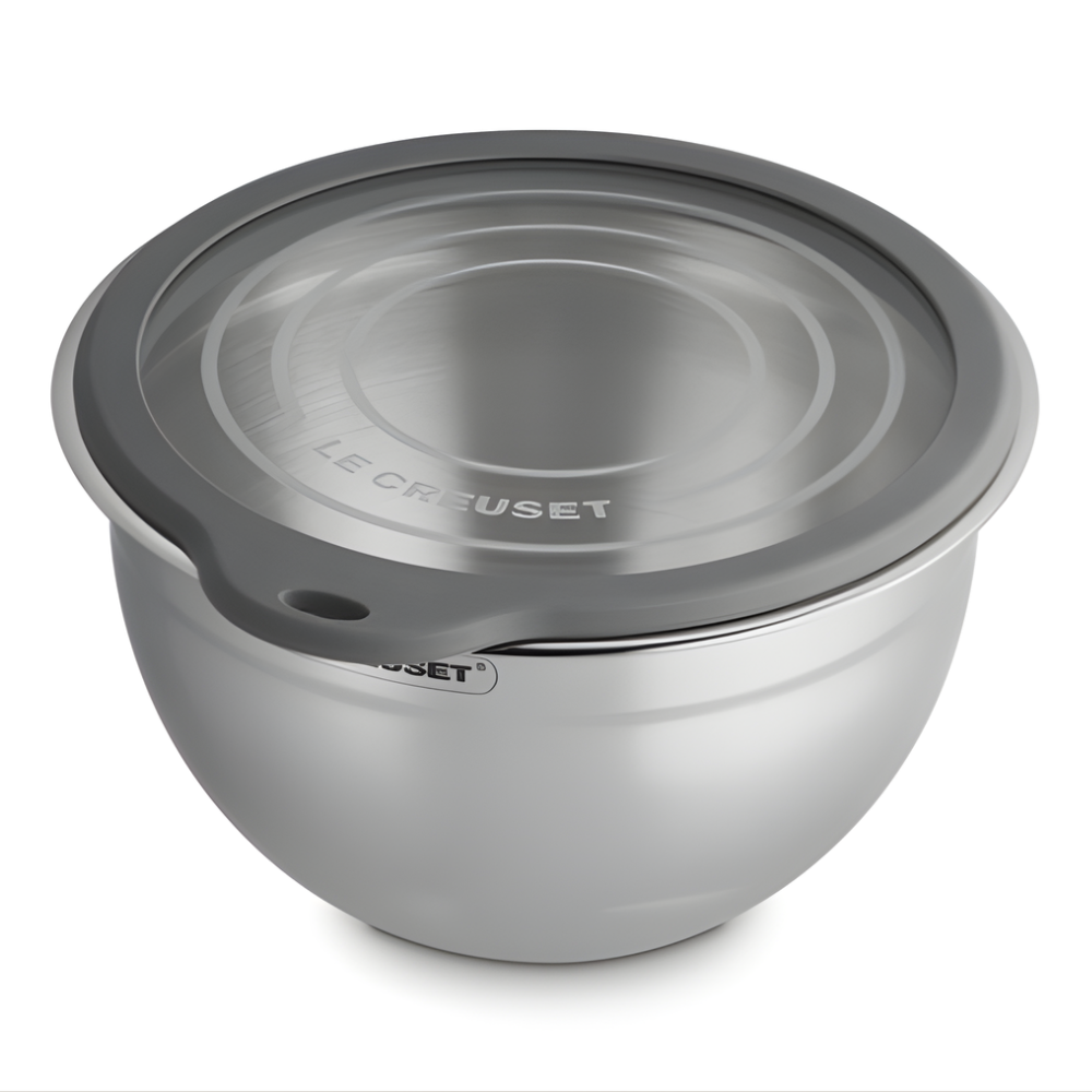 Bowl Redondo Mixing Inox Tampa Vidro 19cm Le Creuset