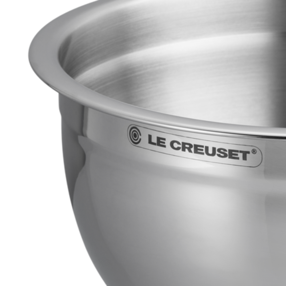 Bowl Redondo Mixing Inox Tampa Vidro 27cm Le Creuset