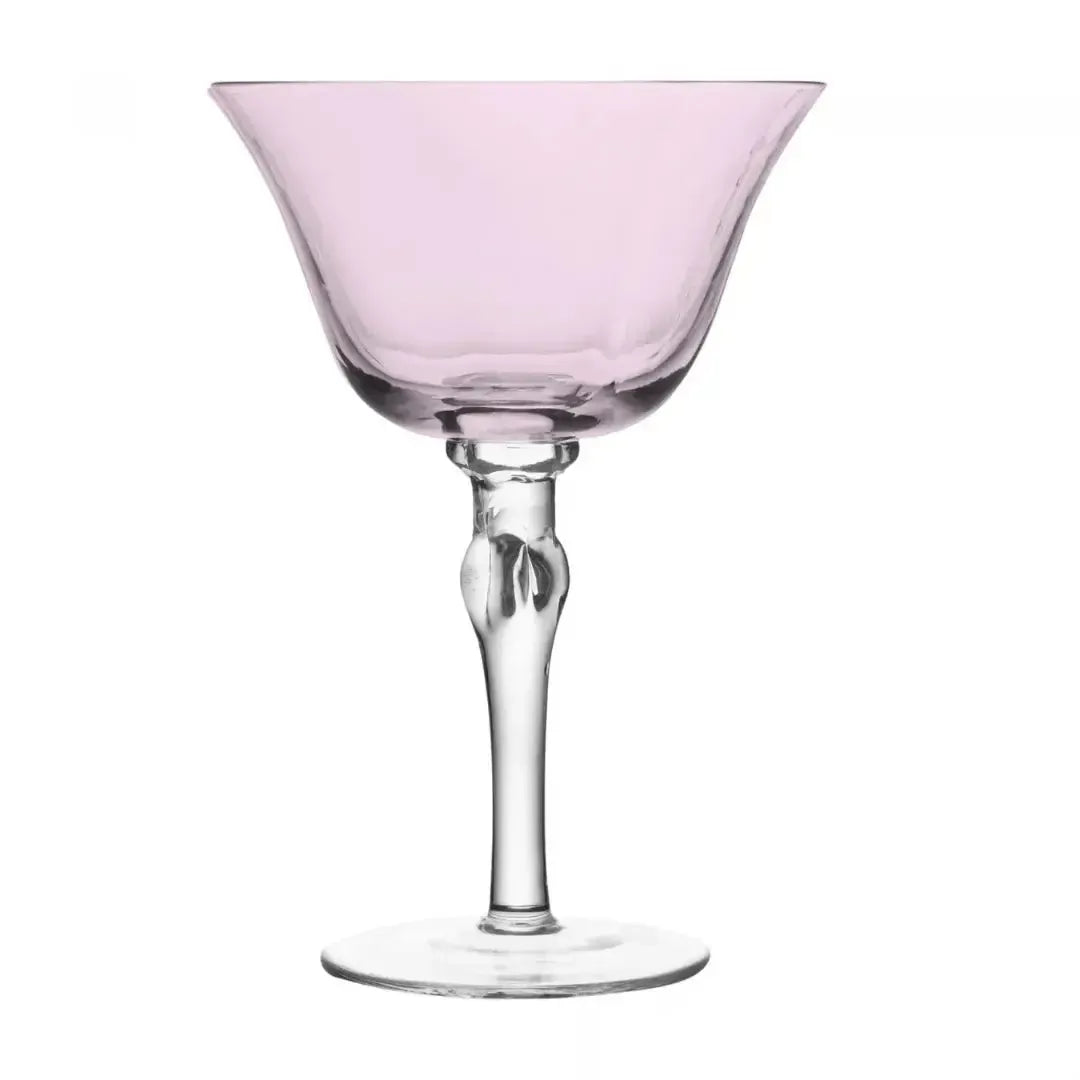 Jogo 2 Taças Vinho Vidro Lily 300ml Rosa / Cinza Wolff