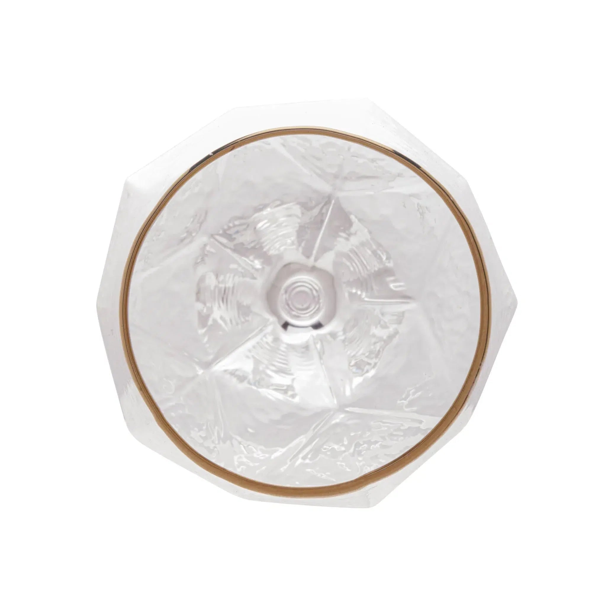 Jogo 2 Taças para Vinho Vidro Cristalino Borda Dourada Taj 600ml