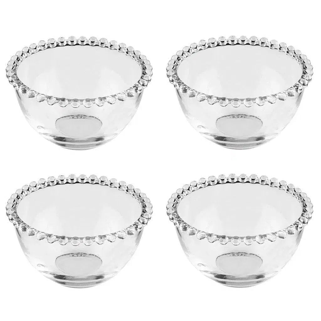 Jogo 4 Bowls Cristal Pérola 14x8cm Wolff