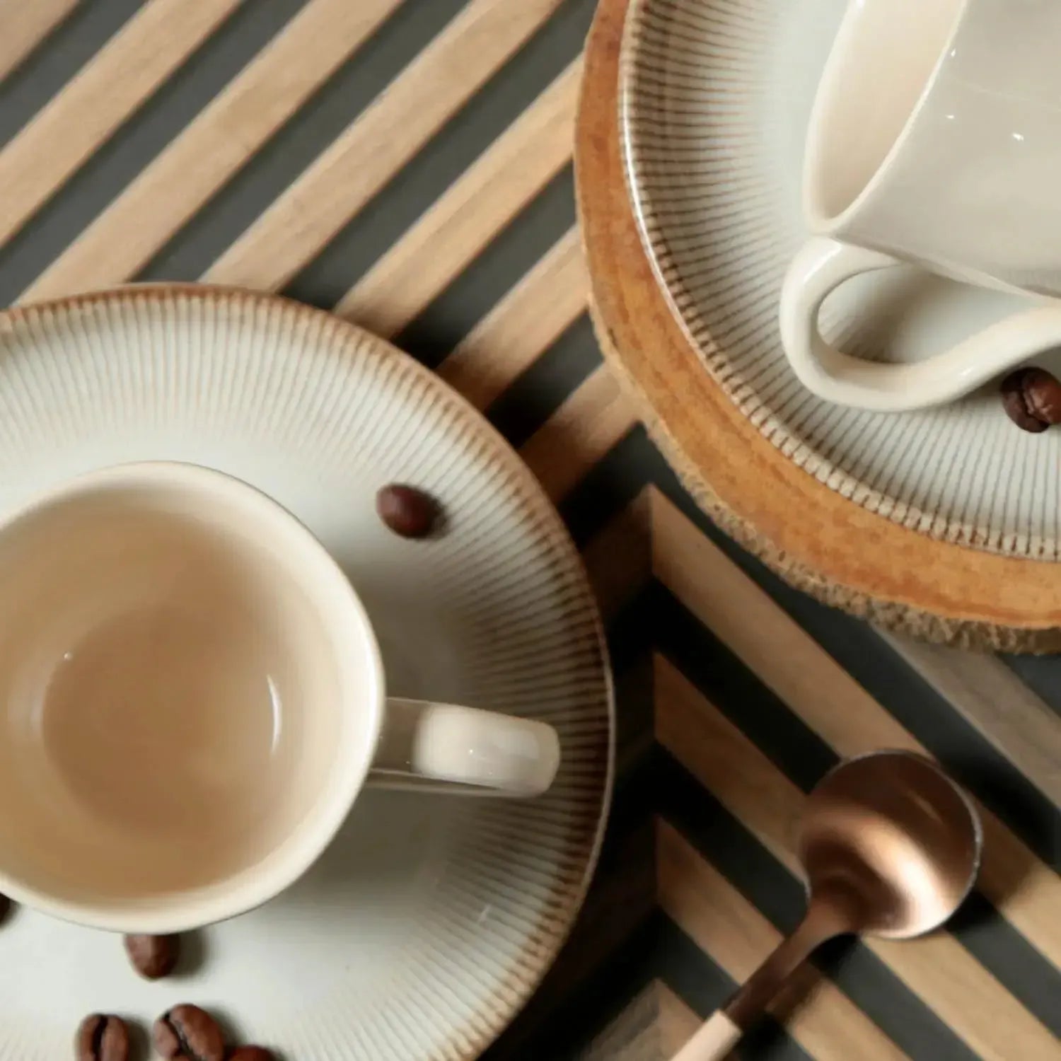 Jogo 6 Xícaras de Café Stoneware Bio Raio 120ml Porto Brasil