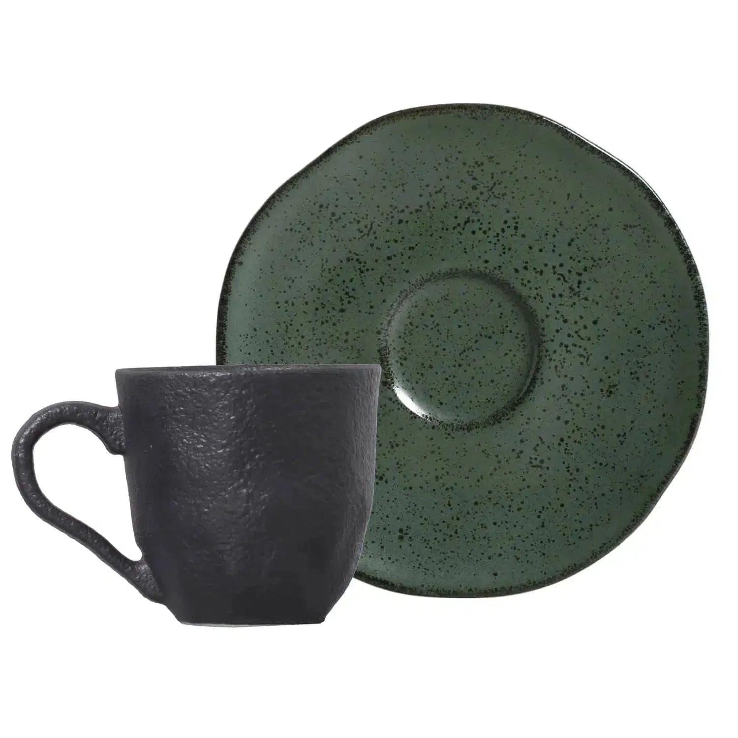 Jogo 6 Xícaras de Café Stoneware Orgânico Arauco/Greenery 120ml Porto Brasil