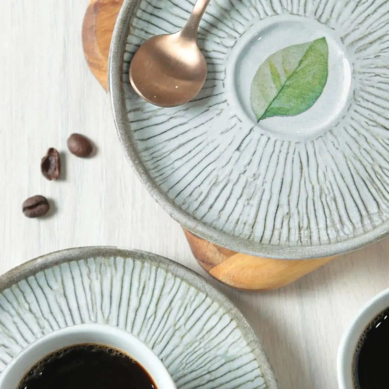 Jogo 6 Xícaras de Café com Pires Stoneware Bio Evergreen 120ml Porto Brasil