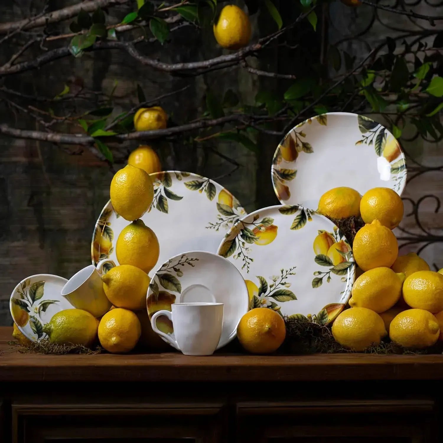 Jogo 6 Xícaras de Chá Stoneware Bio Limonata 210ml Porto Brasil