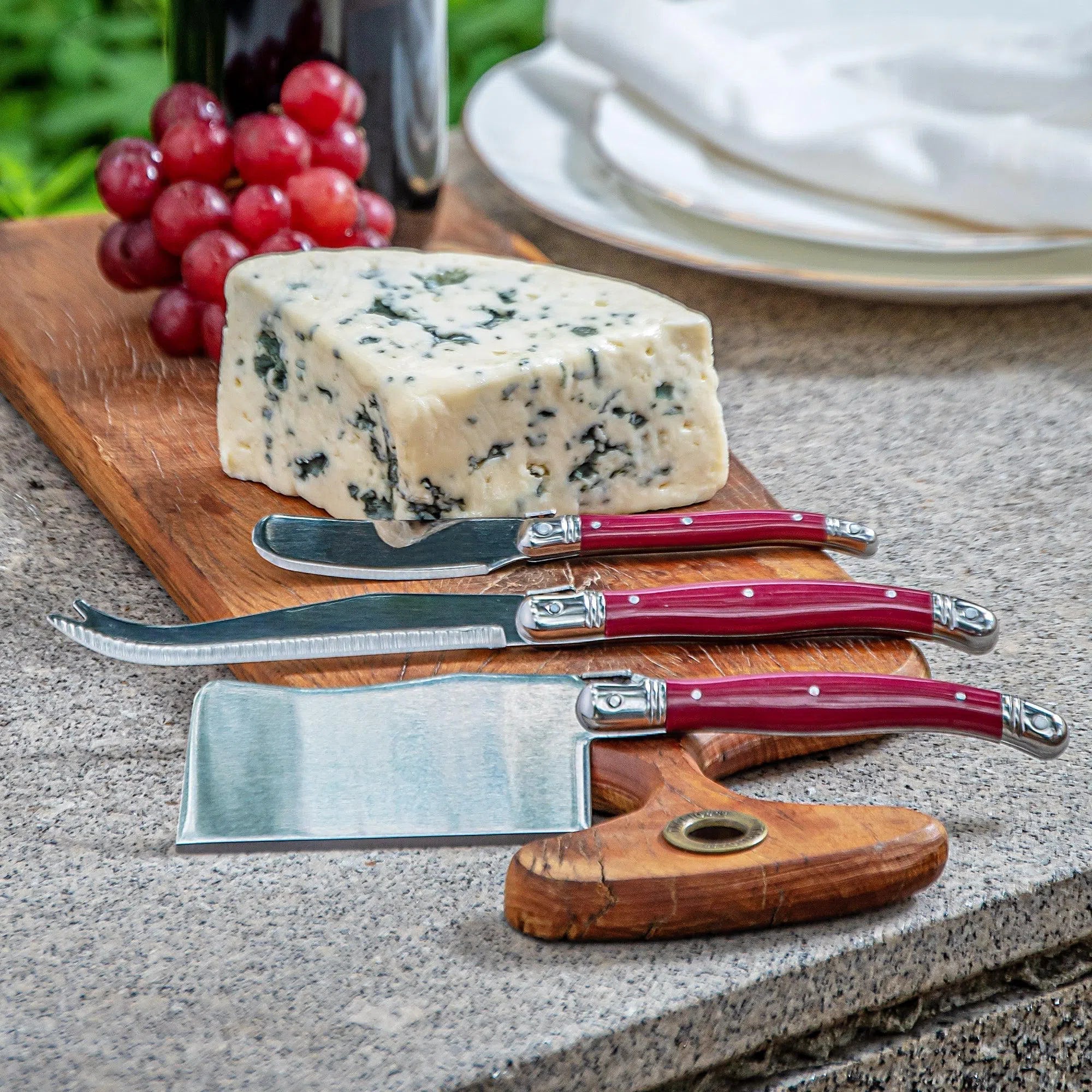 PRÉ-VENDA: Kit com 3 Facas para Queijo Luxo Bordeaux Laguiole La Maison