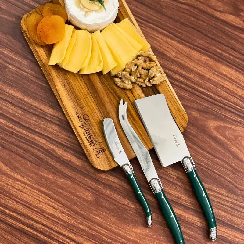 PRÉ-VENDA: Kit com 3 Facas para Queijo Luxo Verde Laguiole La Maison