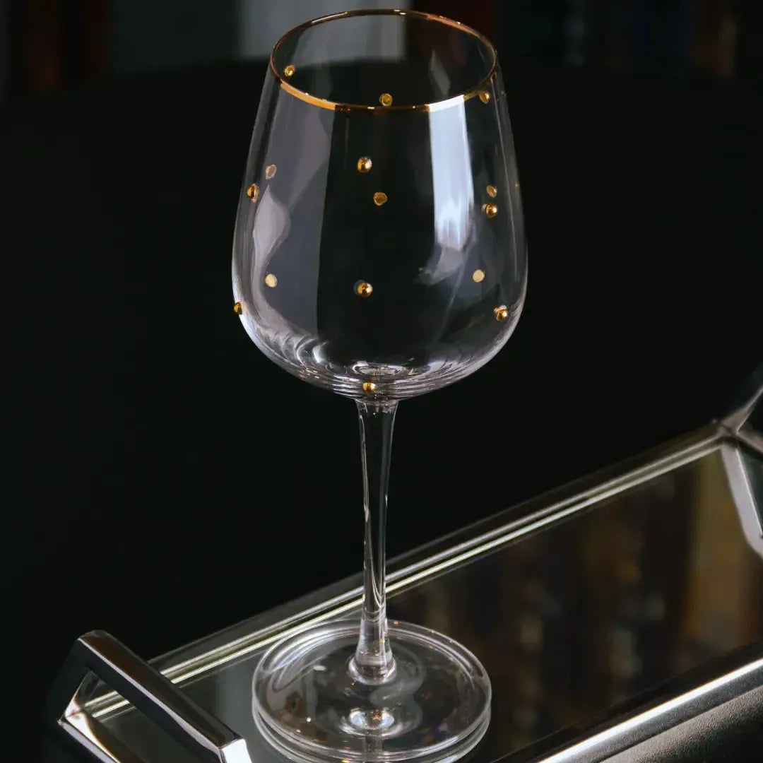 Jogo 2 Taças Vinho Vidro Dots 350ml