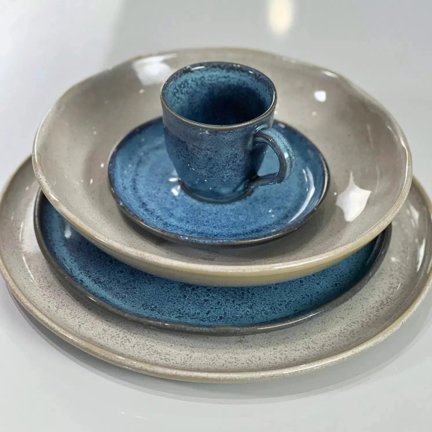PRÉ-VENDA: Aparelho de Jantar Stoneware Porto Brasil Mix & Match - Latte & Breeze (30 Peças)