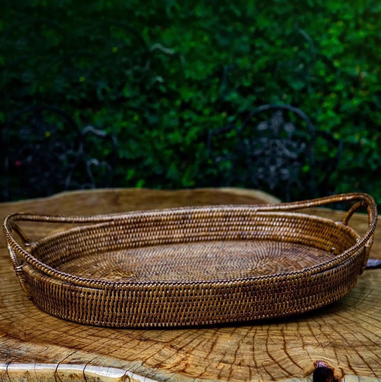Bandeja em Rattan Bahali 55x39x11cm