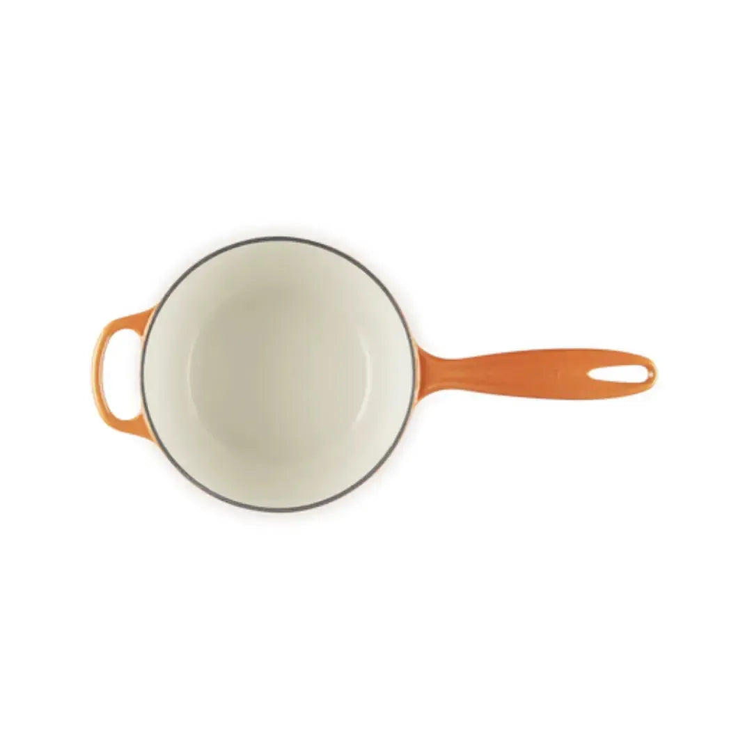 Panela Le Creuset Molheira Signature Flamme Dorée com Pegador Dourado 1,8L 18cm