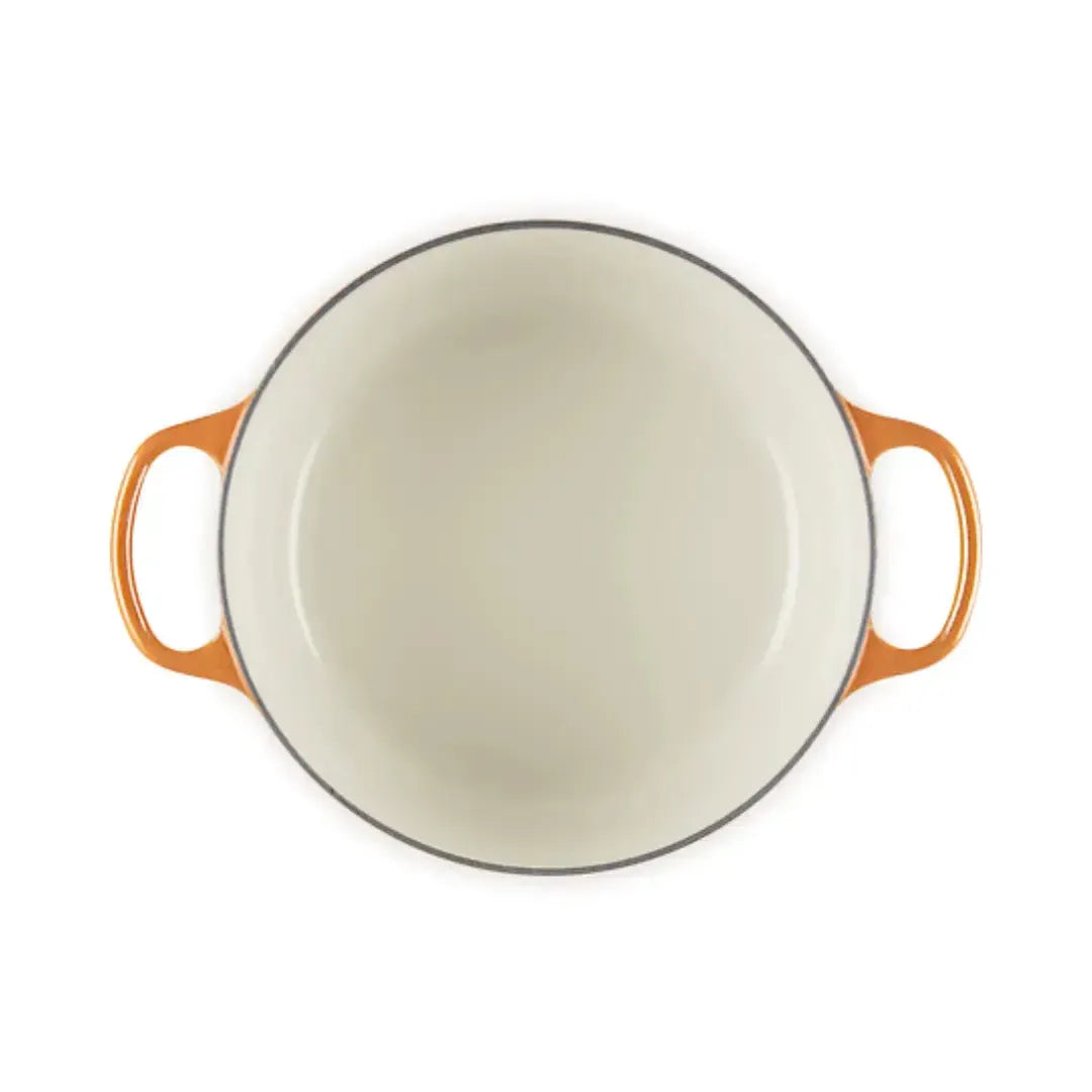 Panela Le Creuset Redonda Signature Flamme Dorée com Pegador Dourado 2,4L 20cm