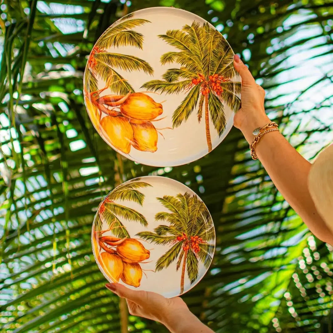 Prato de Sobremesa Melamina Desenho Coco 20cm