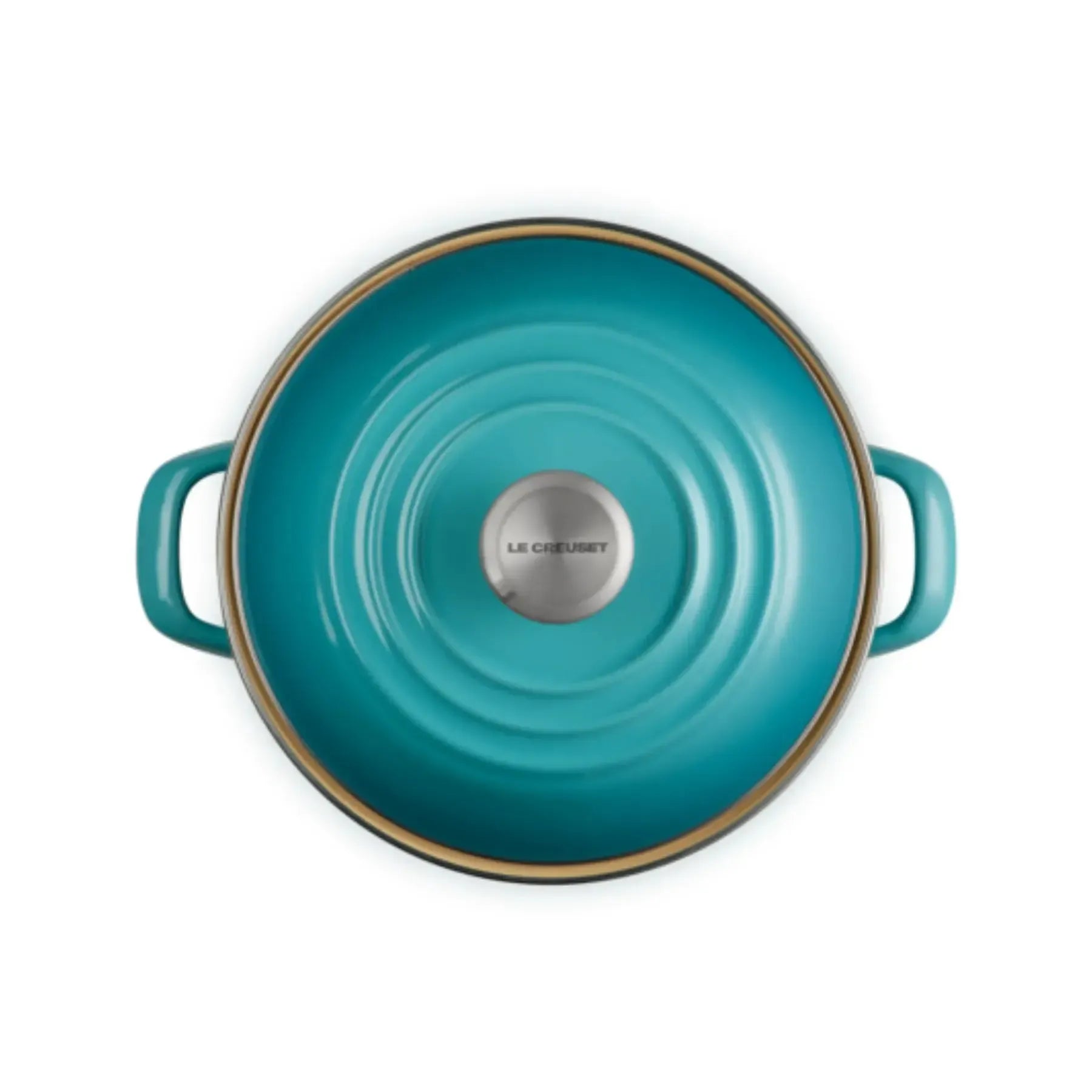 Stockpot Aço Esmaltado Azul Caribe com Pegado Aço Inox 7,6L 22cm Le Creuset