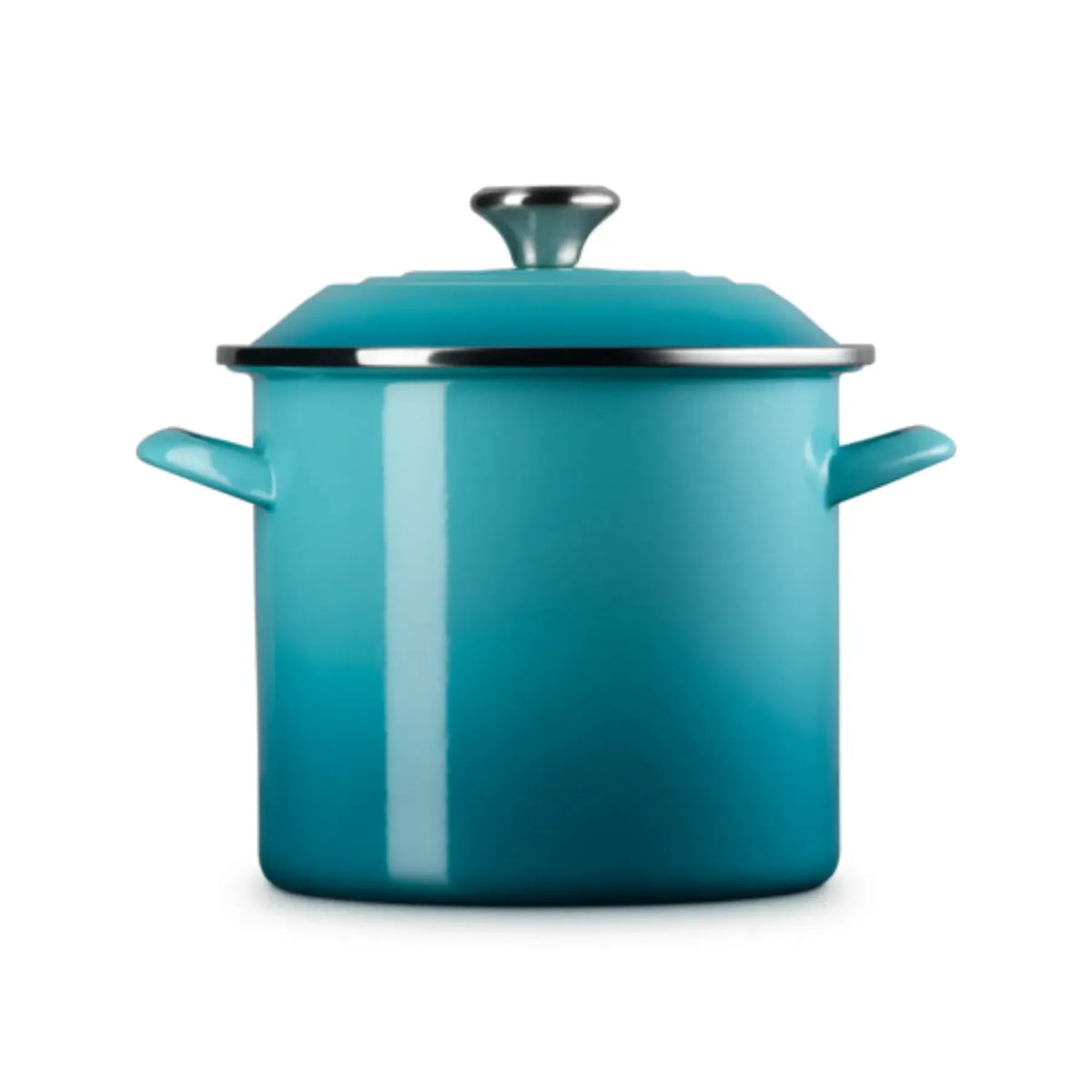 Stockpot Aço Esmaltado Azul Caribe com Pegado Aço Inox 7,6L 22cm Le Creuset