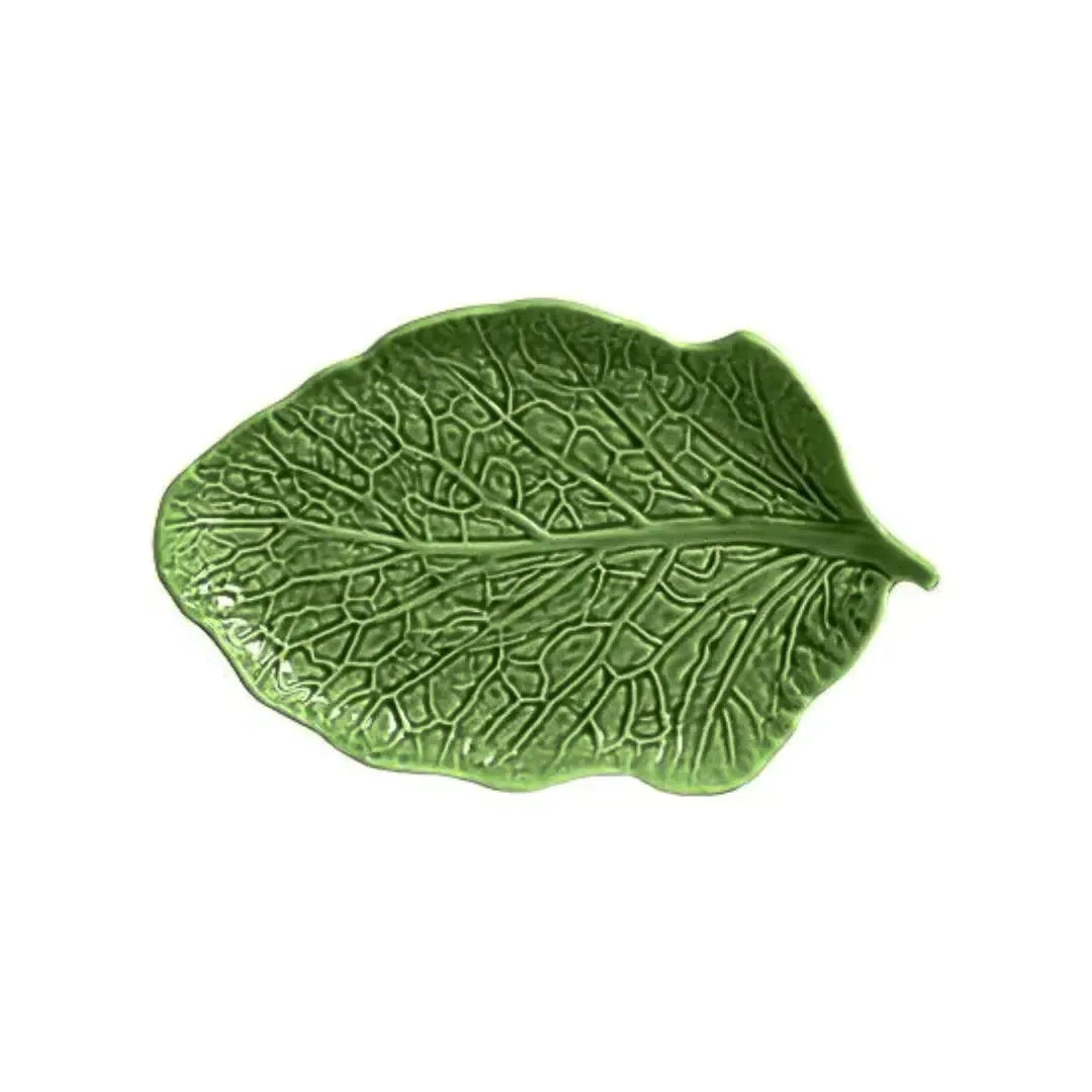 Travessa Grande Cerâmica Couve Verde Cobre Scalla