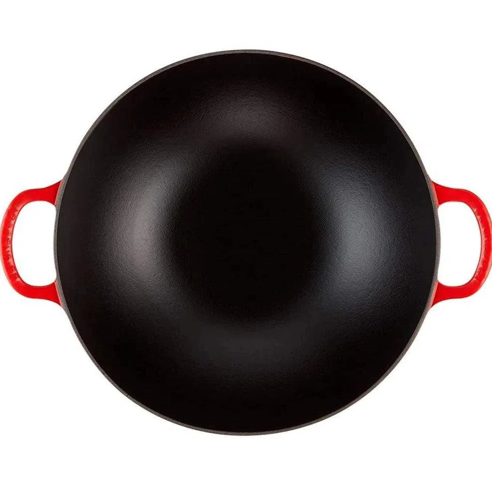 Wok Com Tampa de Vidro Signature Vermelho 32cm Le Creuset