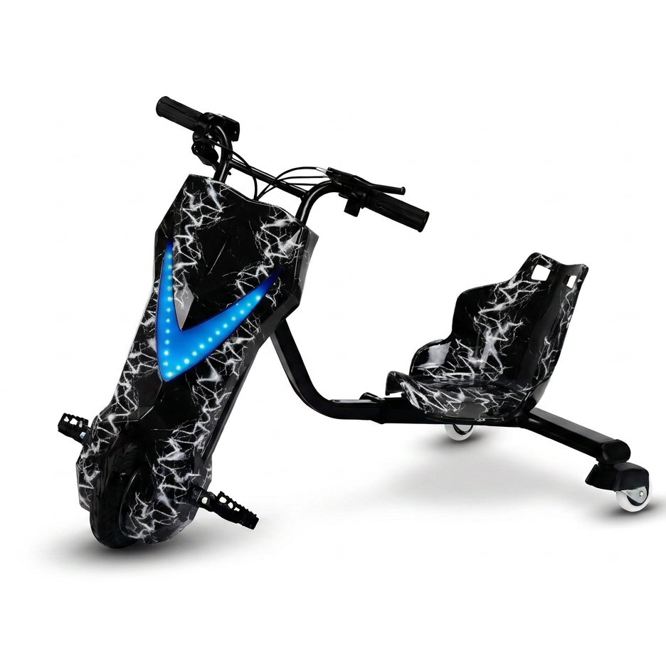 Triciclo Elétrico Drift 360 na cor Preto 1x1