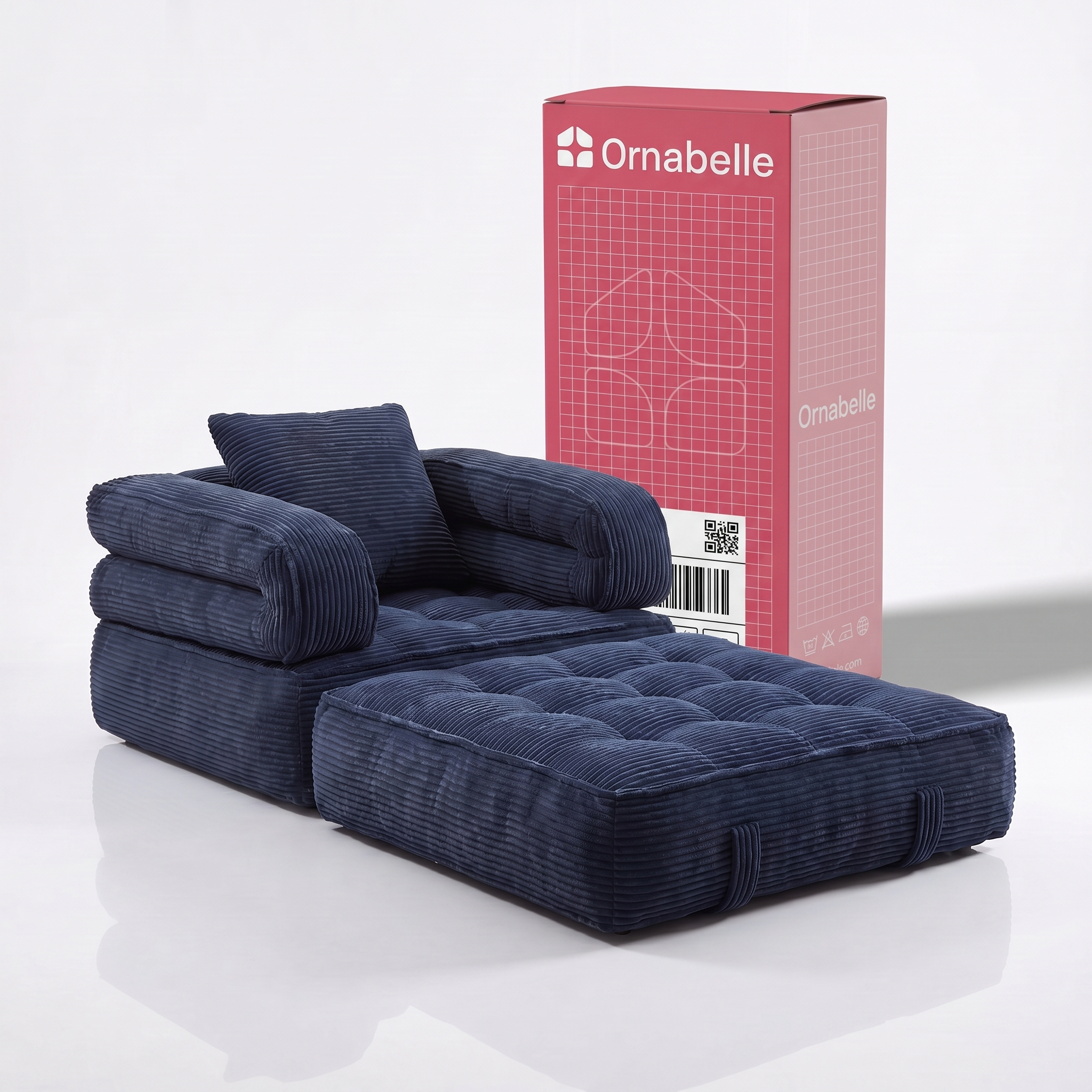 Poltrona-Cama Ornabelle Nuvem em Cotelê