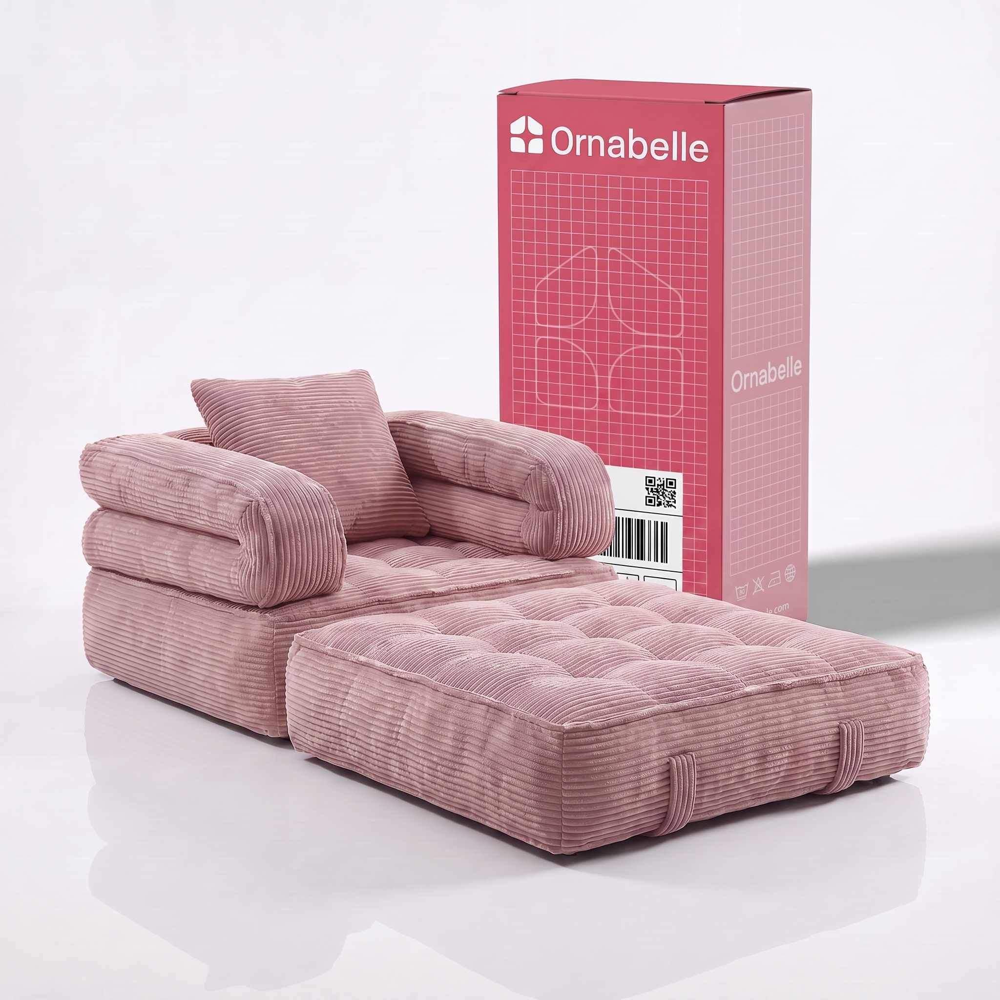 Poltrona-Cama Ornabelle Nuvem em Cotelê