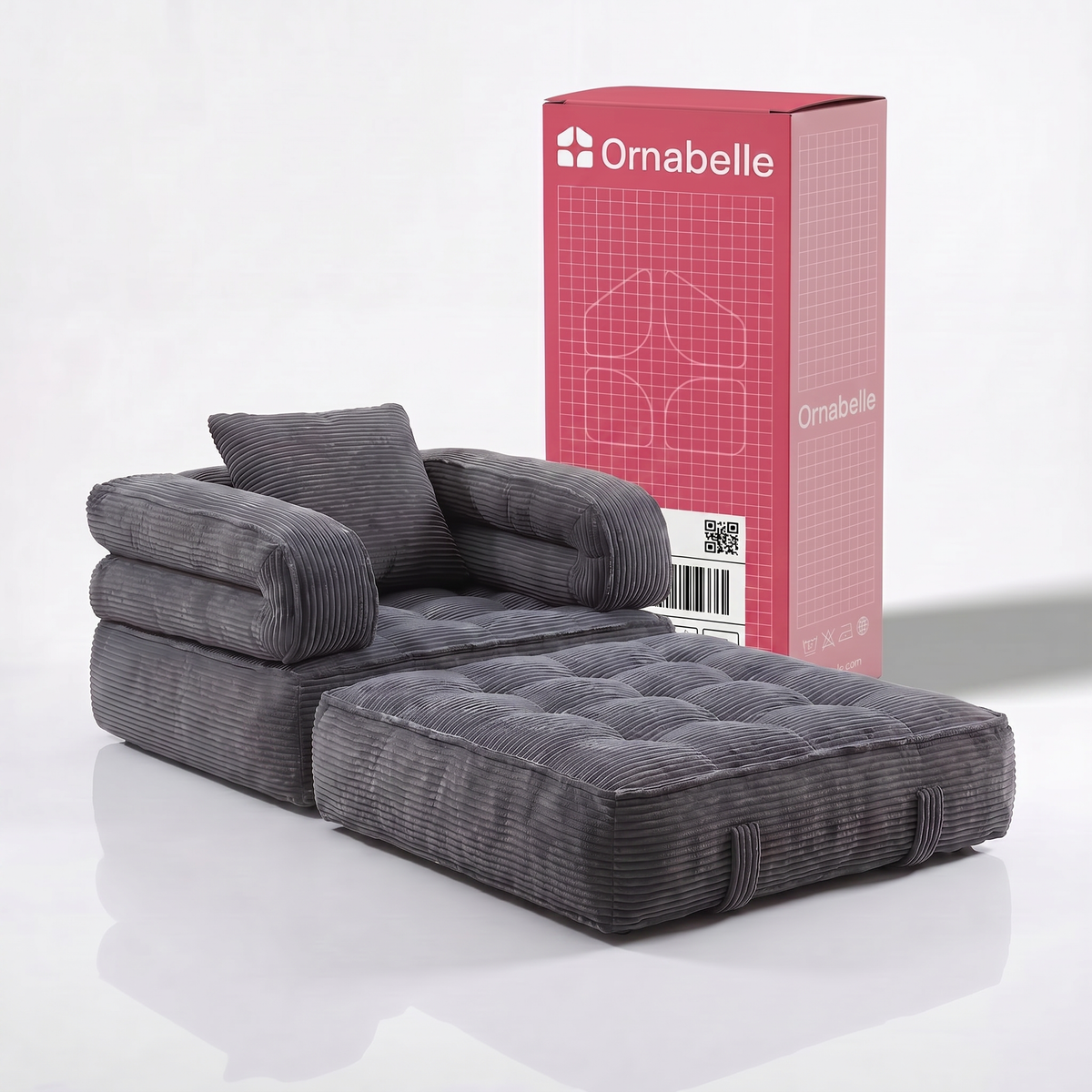 Poltrona-Cama Ornabelle Nuvem em Cotelê