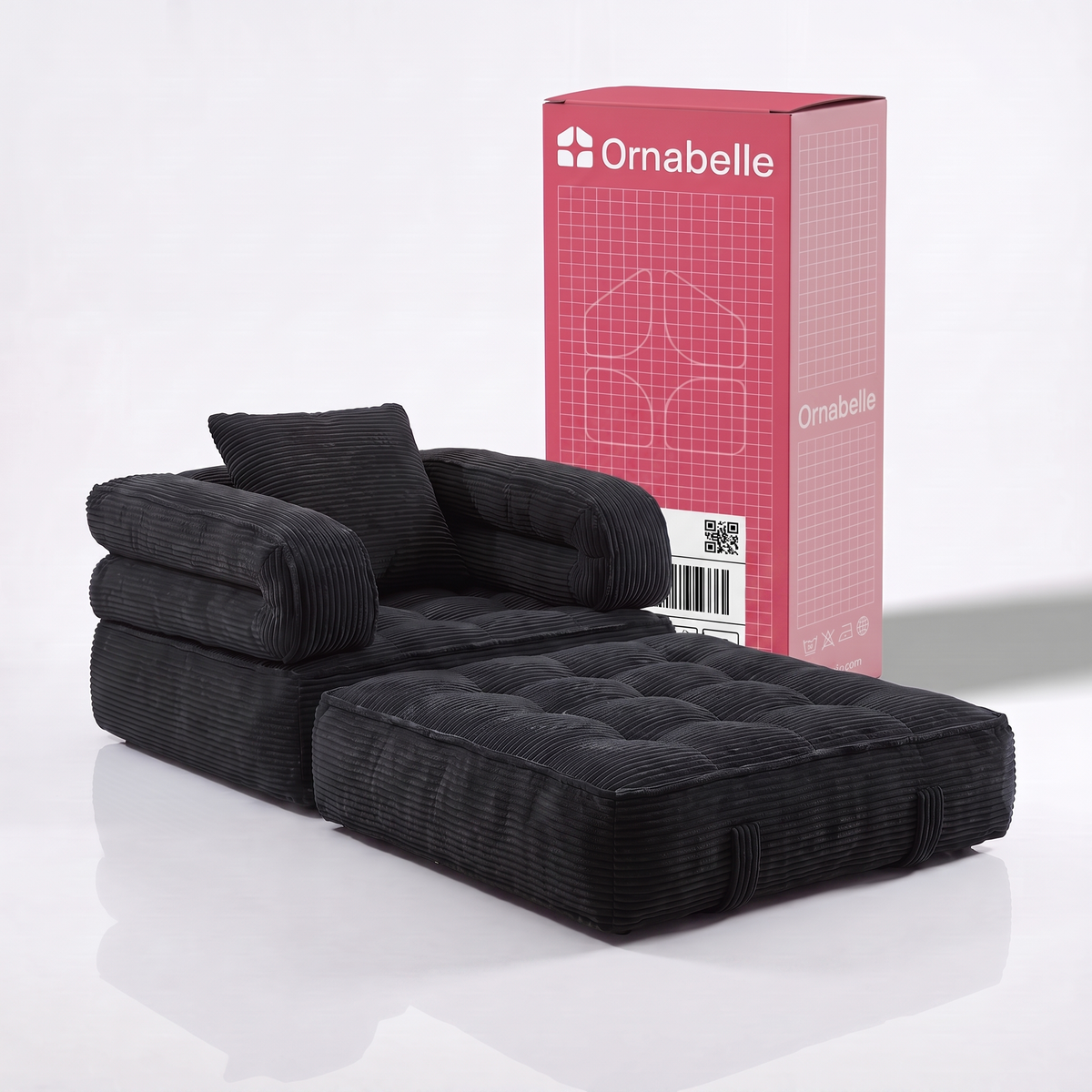 Poltrona-Cama Ornabelle Nuvem em Cotelê