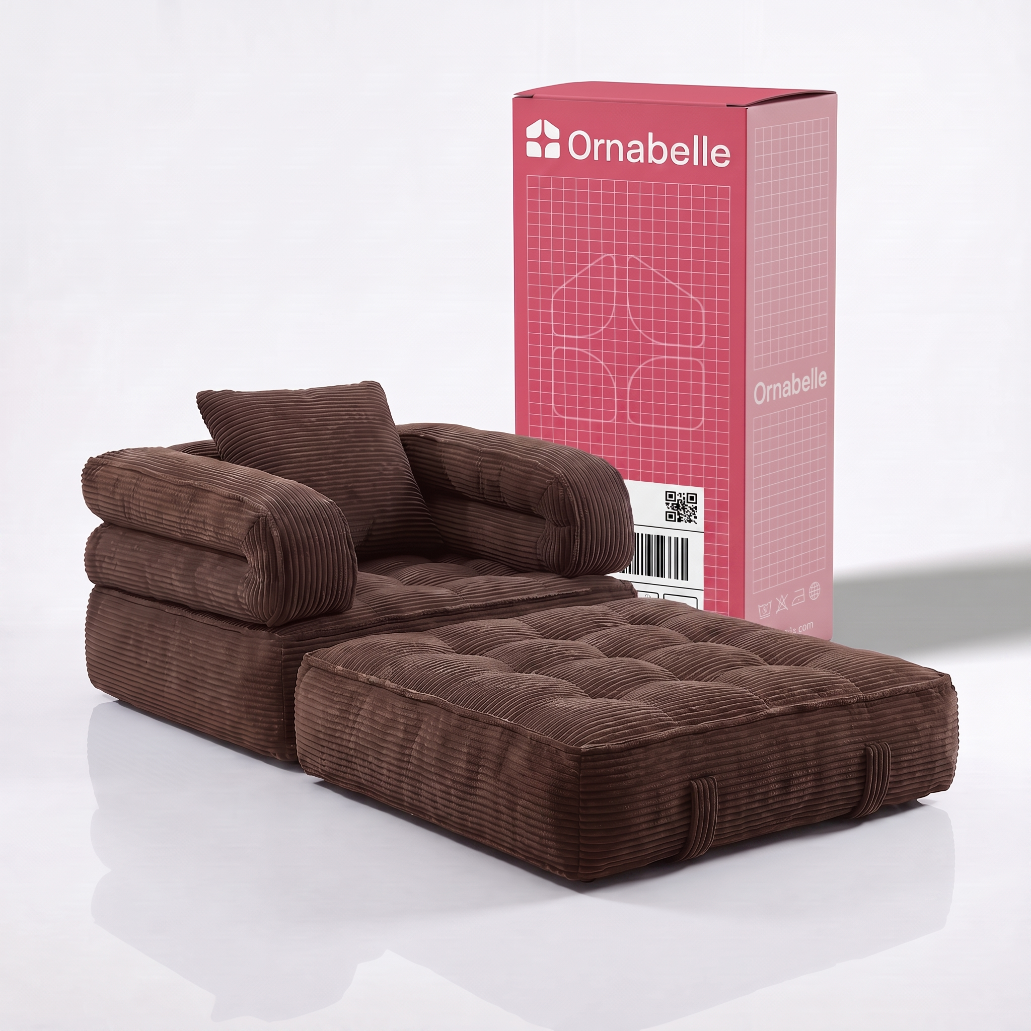 Poltrona-Cama Ornabelle Nuvem em Cotelê