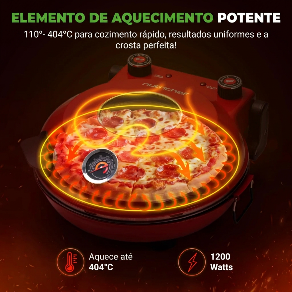 Forno Elétrico Multifuncional Nutrichef 404°C - Bivolt