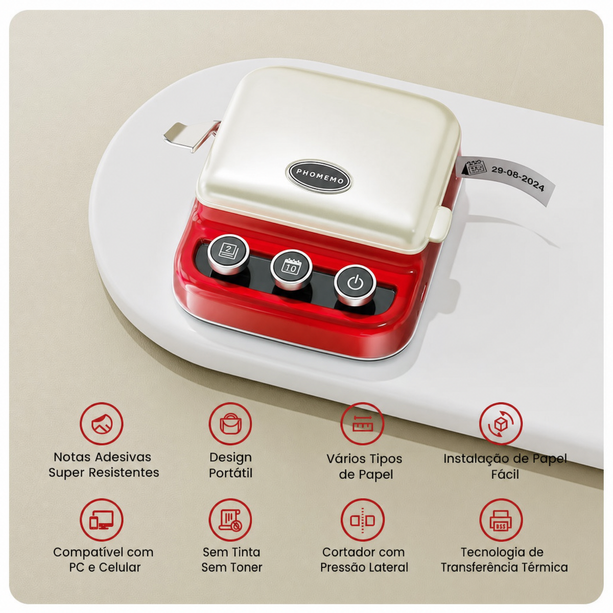 Etiquetadora Térmica Bluetooth Retrô Phomemo P15
