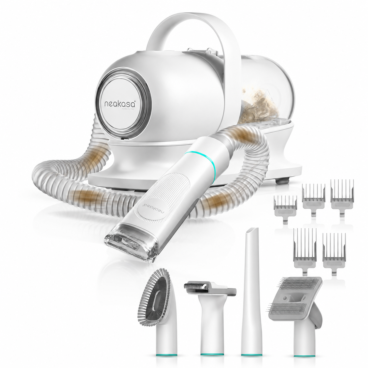 Kit Aspirador e Máquina de Tosa Pet Profissional - Bivolt