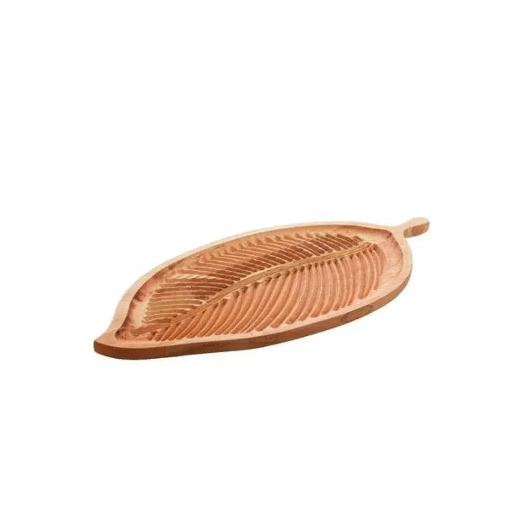 Bandeja Madeira Folha Liptus 49x12x2cm