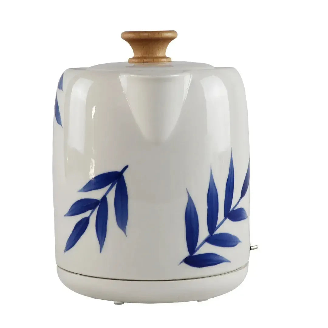 Chaleira Elétrica Porcelana Elegance Branca / Azul 1L 220V Tuut
