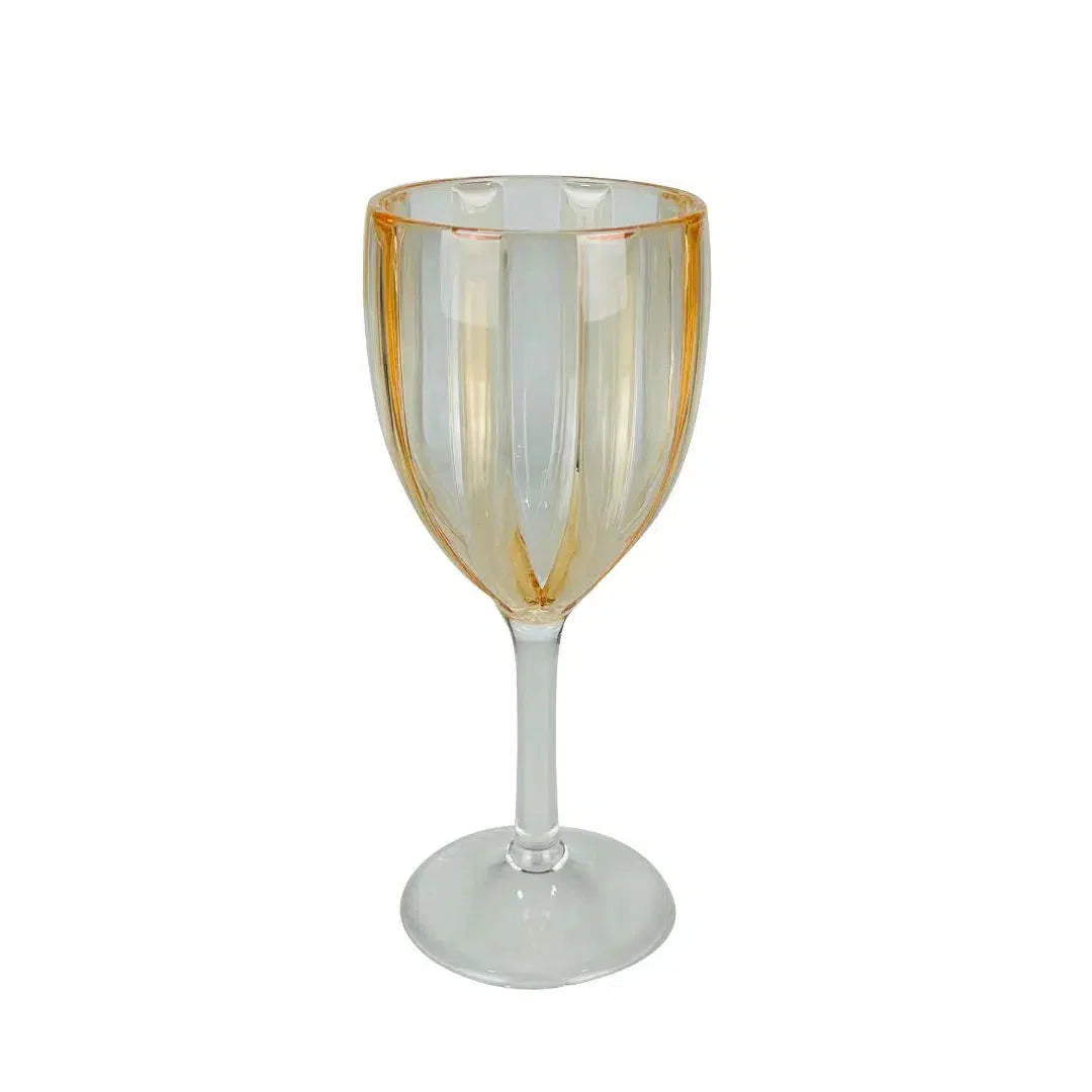 Conjunto 6 Taças Acrílico Laranja Linha Náutica 300ml