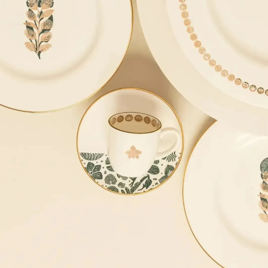 Conjunto com 6 Xícaras de Café com Pires Porcelana Híbridos 100ml Strauss