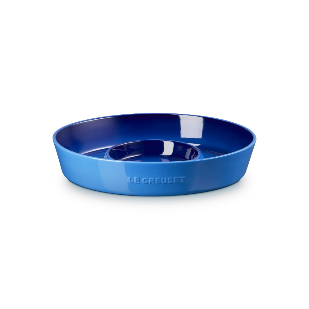 Prato para Aperitivo Cerâmica Signature 34cm Azure Le Creuset