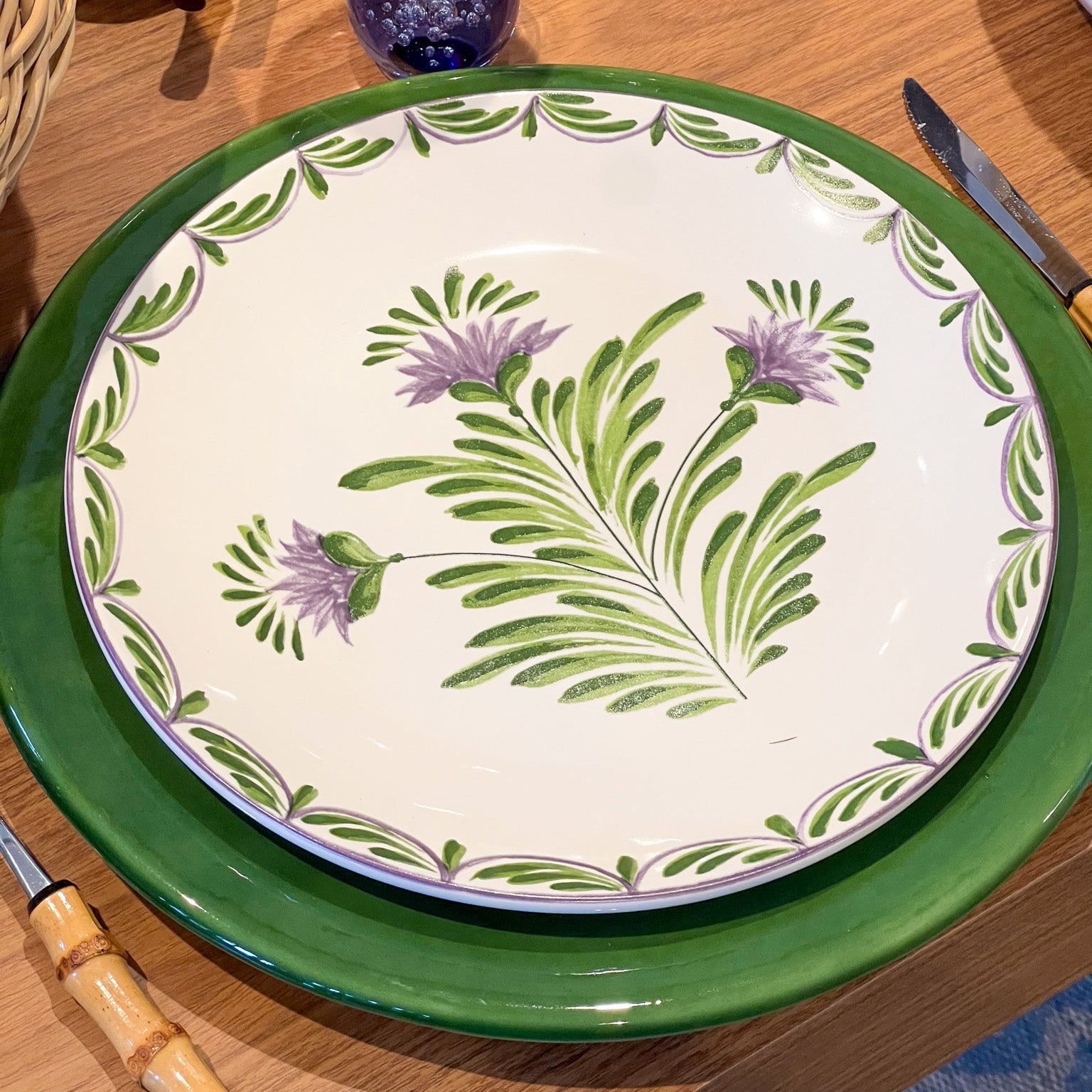 Sousplat 30cm Alcachofra Verde