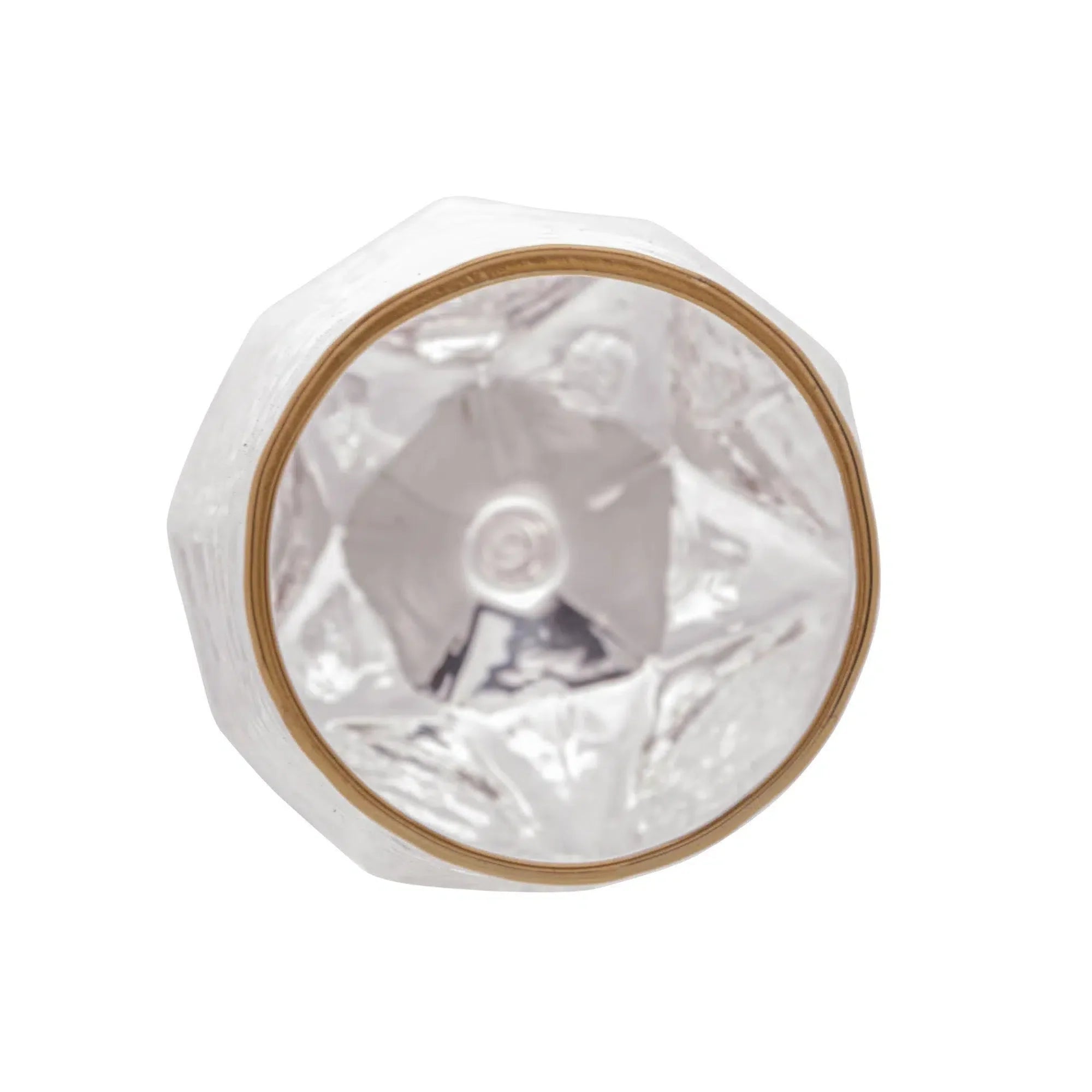 Jogo 2 Taças para Champagne Vidro Cristalino Borda Dourada Taj 300ml