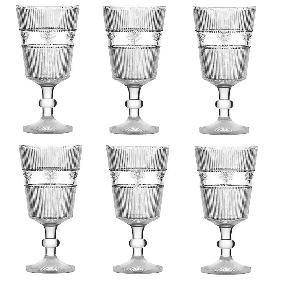 Jogo 6 Taças em Vidro Libélula 325ml L'Hermitage