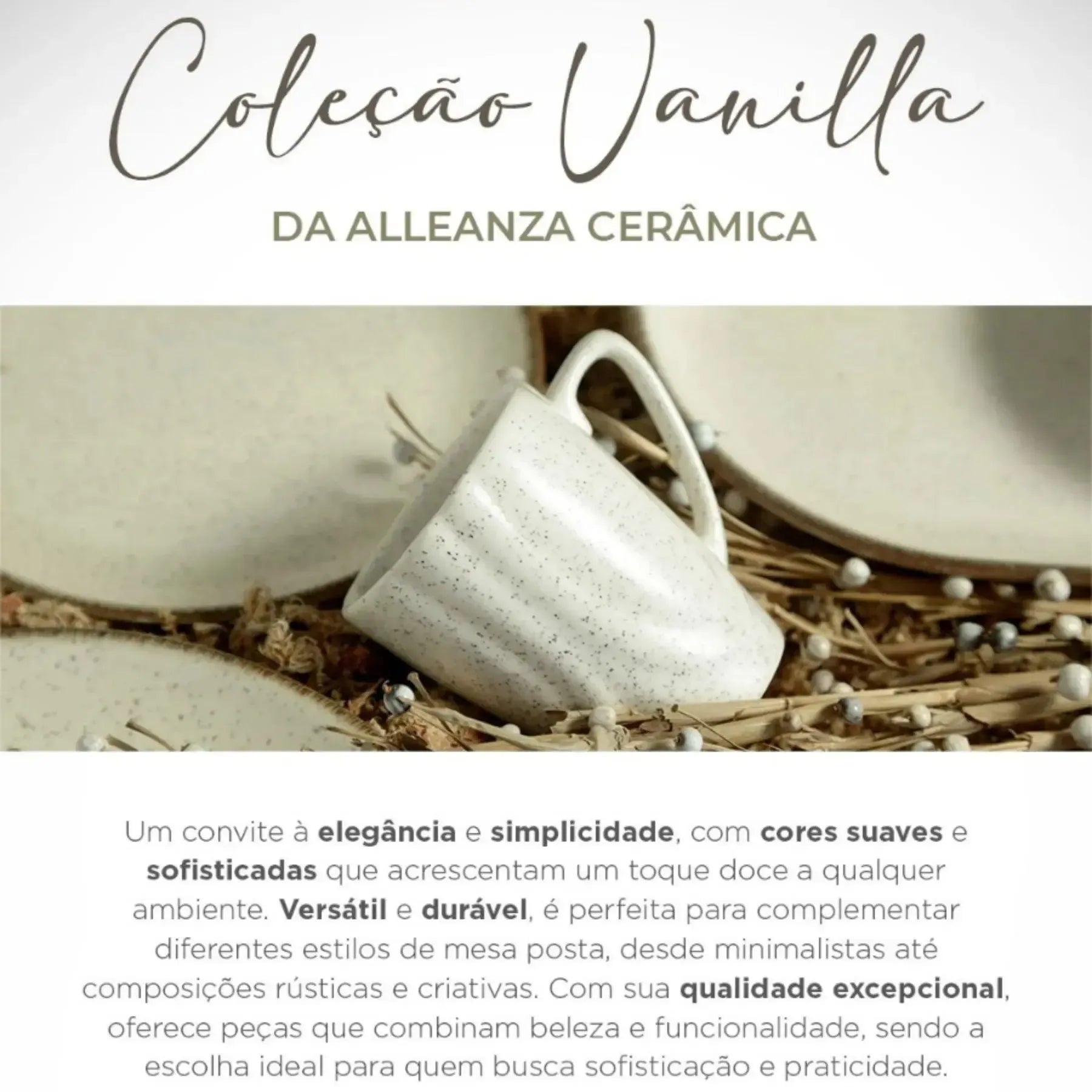 Jogo 6 Xícaras Chá com Pires Coup Cerâmica Vanilla 250ml Alleanza