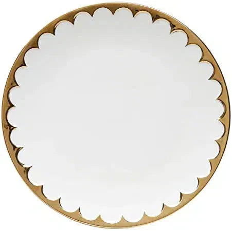 Kit com 6 Pratos Rasos Porcelana Egg 27cm