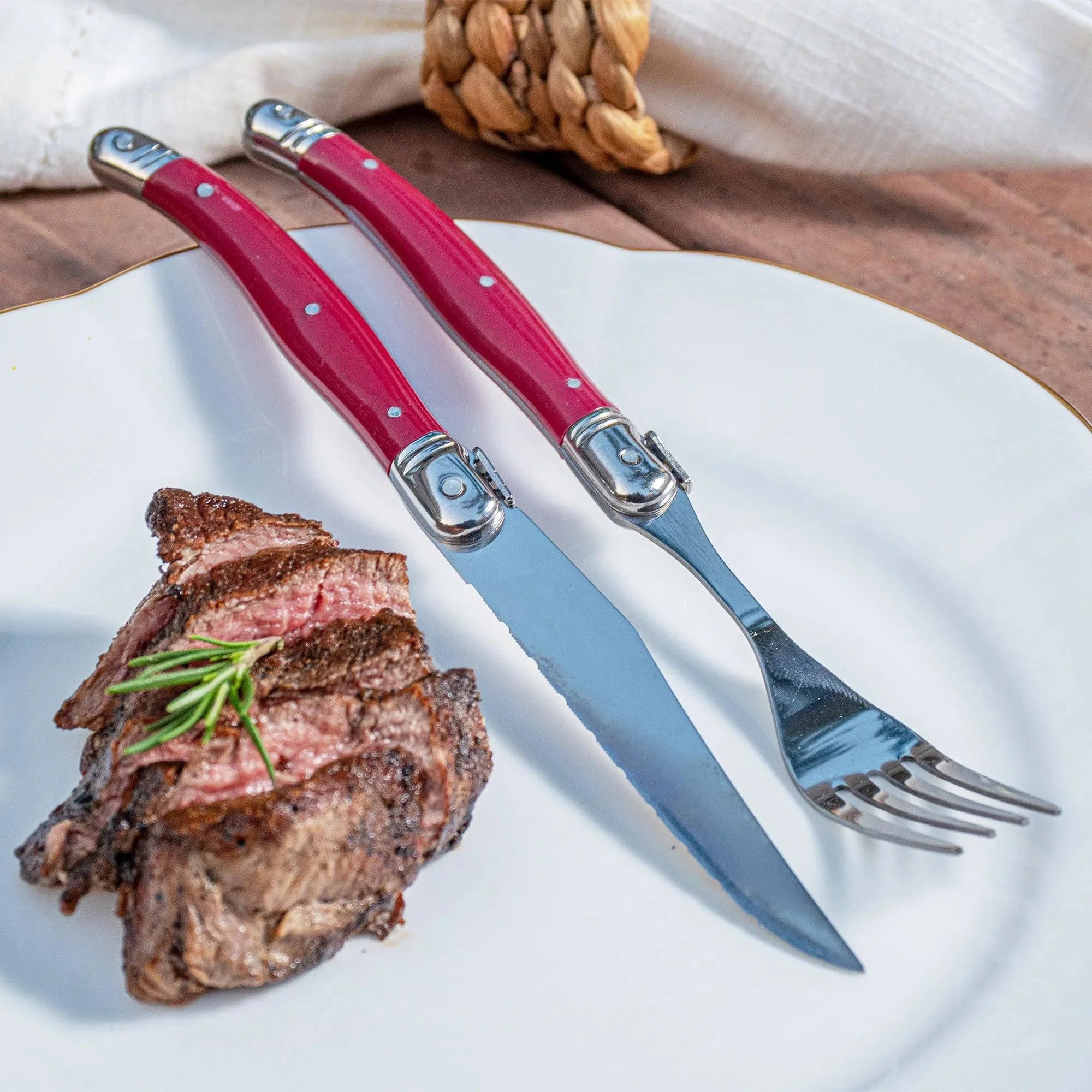 Kit com 6 Garfos Luxo Bordeaux Laguiole La Maison