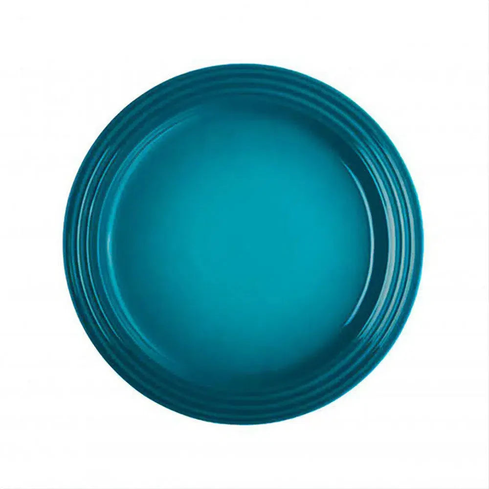 Prato de Sobremesa Cerâmica 22cm Azul Caribe Le Creuset