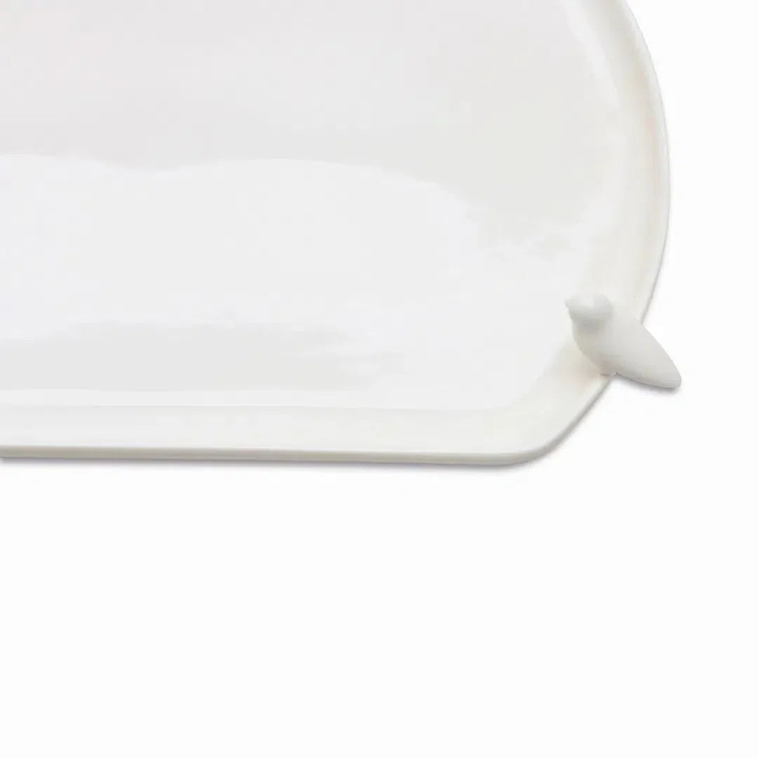 Prato para Bolo Porcelana Birds 41x15x3,5cm