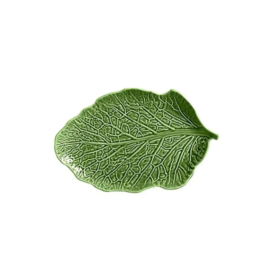 Travessa Média Cerâmica Couve Verde Cobre Scalla