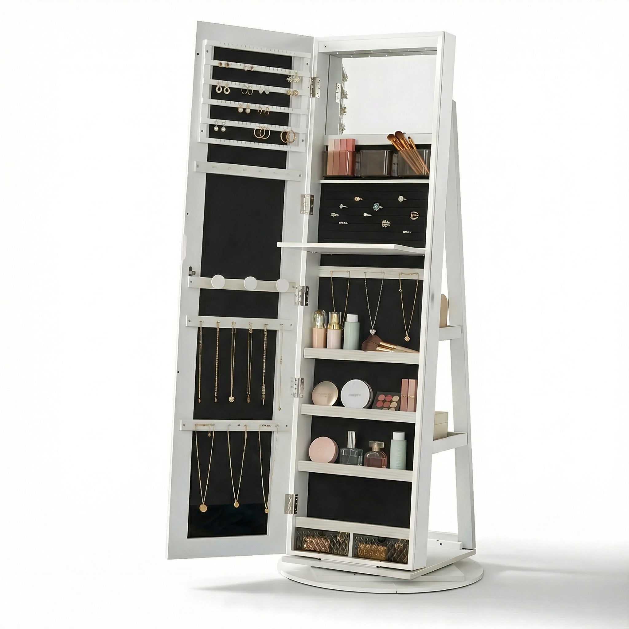Camarim Porta-Joias 360° com LED